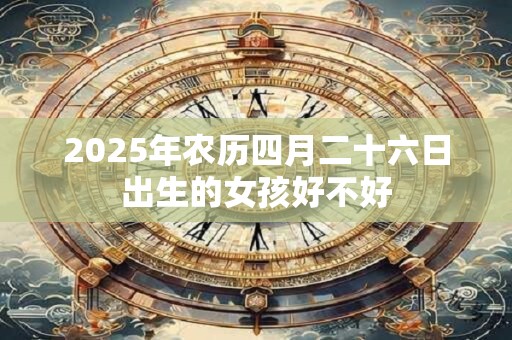 2025年农历四月二十六日出生的女孩好不好