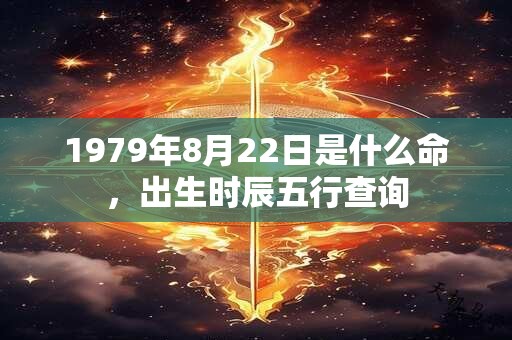 1979年8月22日是什么命，出生时辰五行查询