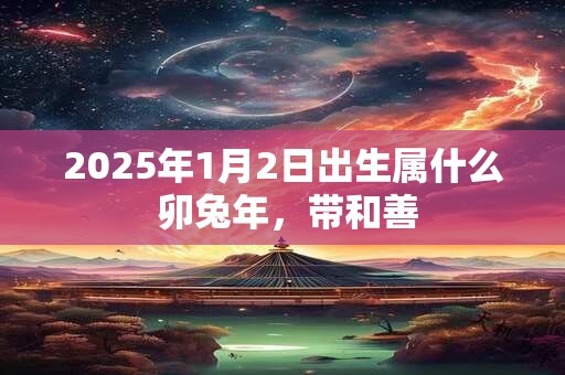 2025年1月2日出生属什么 卯兔年，带和善