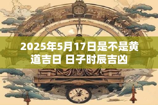 2025年5月17日是不是黄道吉日 日子时辰吉凶