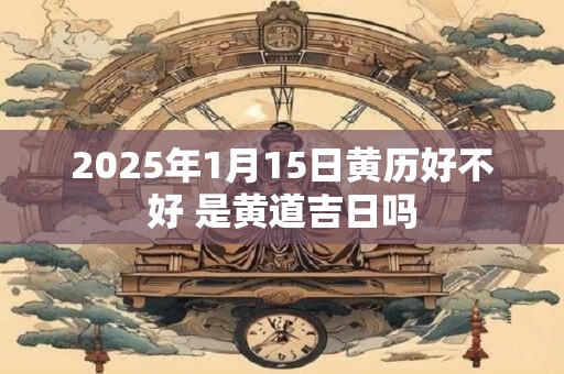 2025年1月15日黄历好不好 是黄道吉日吗