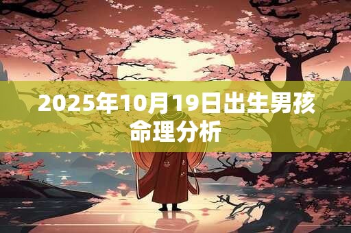 2025年10月19日出生男孩命理分析