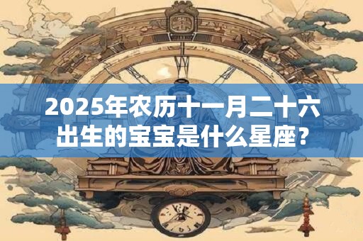 2025年农历十一月二十六出生的宝宝是什么星座？