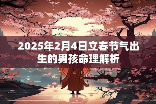 2025年2月4日立春节气出生的男孩命理解析