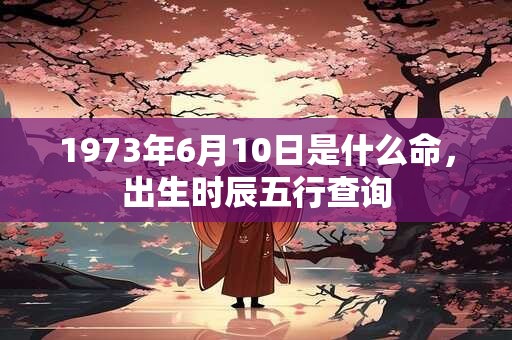 1973年6月10日是什么命，出生时辰五行查询