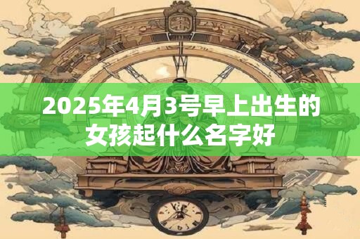 2025年4月3号早上出生的女孩起什么名字好