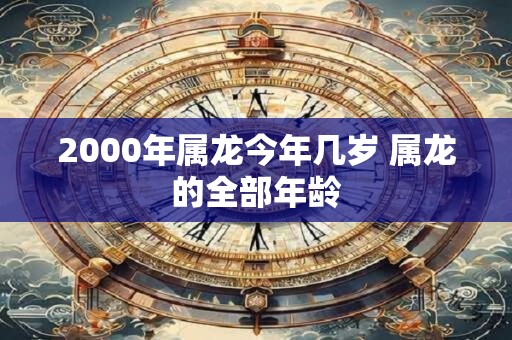 2000年属龙今年几岁 属龙的全部年龄