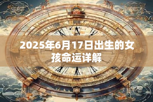 2025年6月17日出生的女孩命运详解