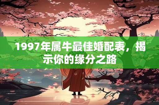 1997年属牛最佳婚配表，揭示你的缘分之路