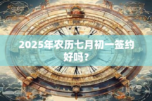 2025年农历七月初一签约好吗？