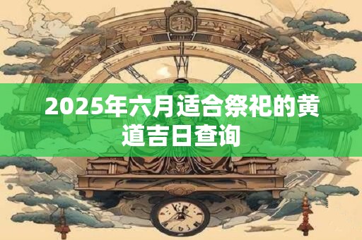 2025年六月适合祭祀的黄道吉日查询