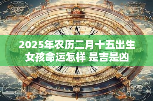 2025年农历二月十五出生女孩命运怎样 是吉是凶