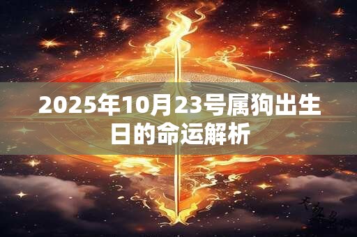 2025年10月23号属狗出生日的命运解析