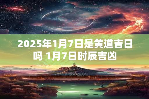 2025年1月7日是黄道吉日吗 1月7日时辰吉凶