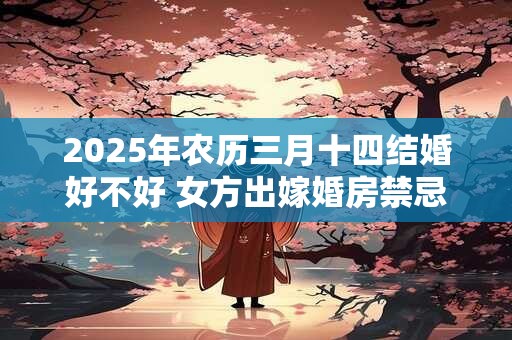 2025年农历三月十四结婚好不好 女方出嫁婚房禁忌