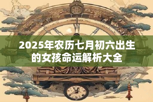 2025年农历七月初六出生的女孩命运解析大全