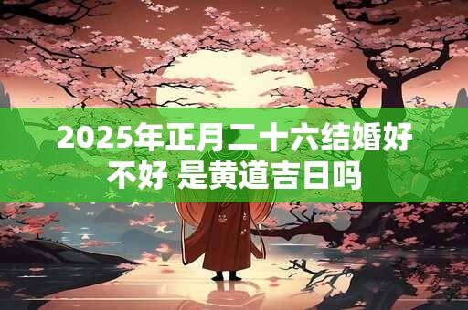 2025年正月二十六结婚好不好 是黄道吉日吗