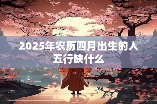 2025年农历四月出生的人五行缺什么