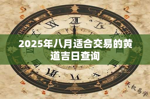 2025年八月适合交易的黄道吉日查询