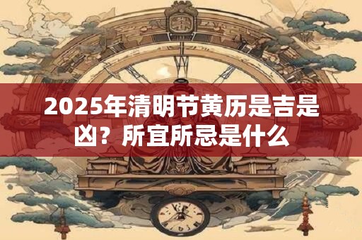 2025年清明节黄历是吉是凶？所宜所忌是什么