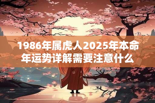 1986年属虎人2025年本命年运势详解需要注意什么