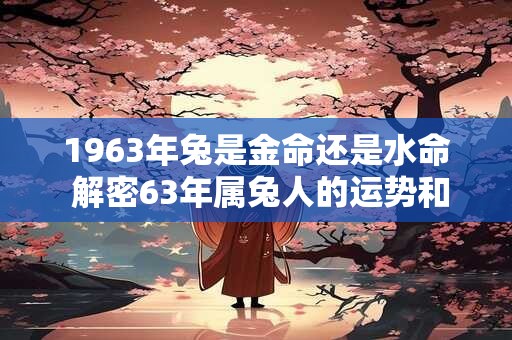 1963年兔是金命还是水命 解密63年属兔人的运势和命格分析