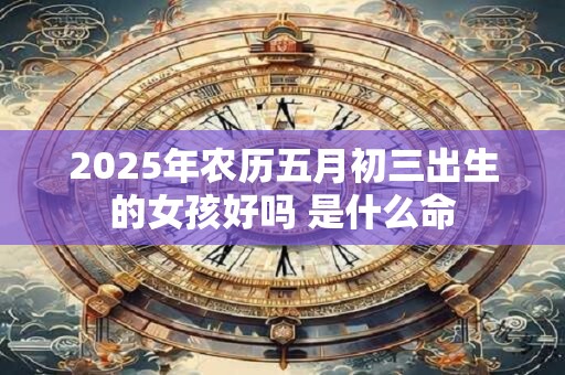 2025年农历五月初三出生的女孩好吗 是什么命