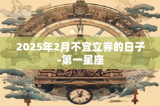 2025年2月不宜立券的日子-第一星座