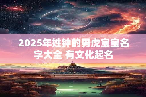 2025年姓钟的男虎宝宝名字大全 有文化起名