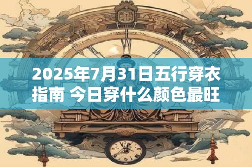 2025年7月31日五行穿衣指南 今日穿什么颜色最旺运