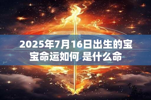 2025年7月16日出生的宝宝命运如何 是什么命