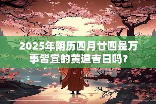 2025年阴历四月廿四是万事皆宜的黄道吉日吗？