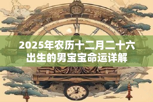 2025年农历十二月二十六出生的男宝宝命运详解