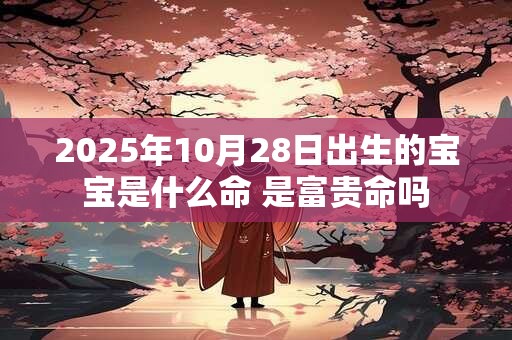 2025年10月28日出生的宝宝是什么命 是富贵命吗