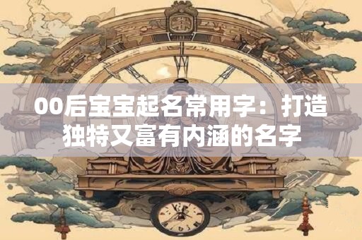 00后宝宝起名常用字：打造独特又富有内涵的名字