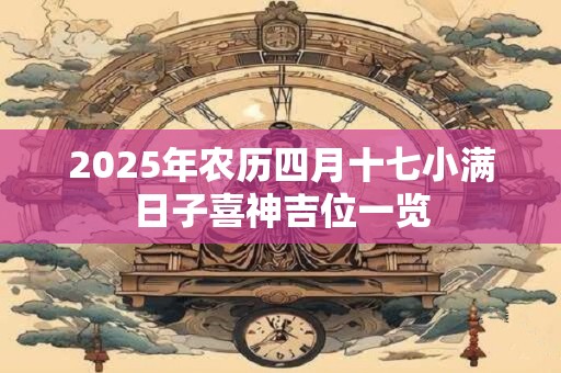 2025年农历四月十七小满日子喜神吉位一览