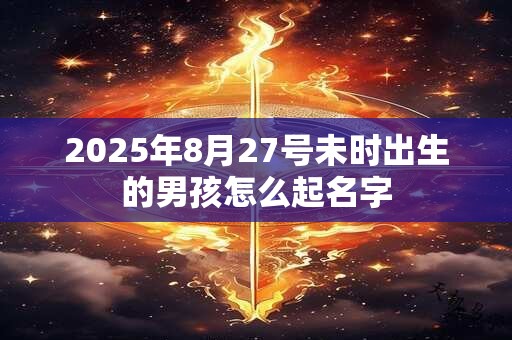 2025年8月27号未时出生的男孩怎么起名字