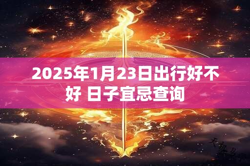 2025年1月23日出行好不好 日子宜忌查询