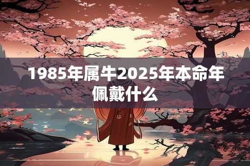 1985年属牛2025年本命年佩戴什么