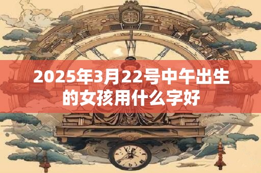 2025年3月22号中午出生的女孩用什么字好