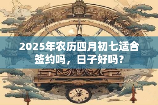 2025年农历四月初七适合签约吗，日子好吗？