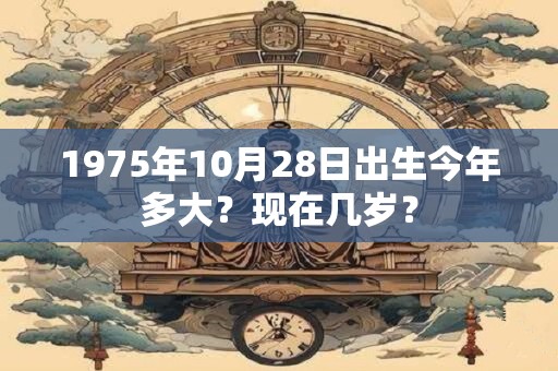 1975年10月28日出生今年多大？现在几岁？