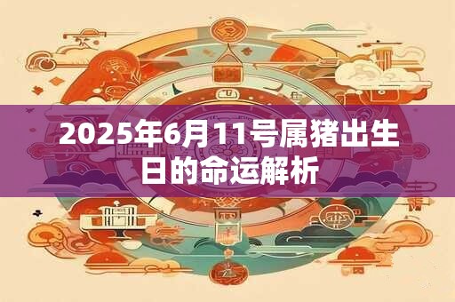 2025年6月11号属猪出生日的命运解析