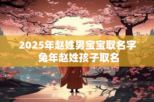 2025年赵姓男宝宝取名字 兔年赵姓孩子取名