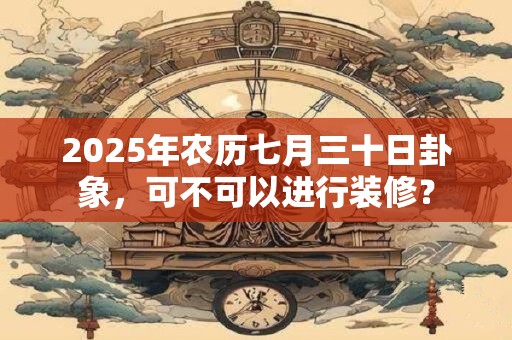 2025年农历七月三十日卦象，可不可以进行装修？