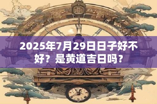 2025年7月29日日子好不好？是黄道吉日吗？