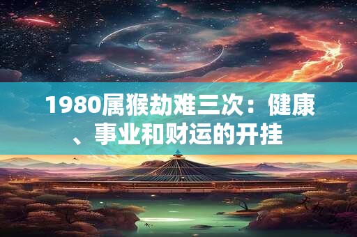 1980属猴劫难三次：健康、事业和财运的开挂 