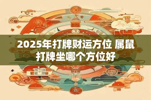 2025年打牌财运方位 属鼠打牌坐哪个方位好