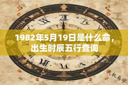 1982年5月19日是什么命，出生时辰五行查询