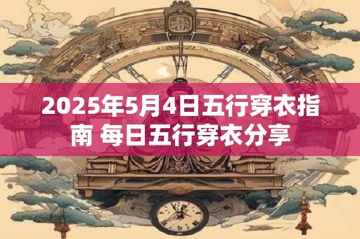 2025年5月4日五行穿衣指南 每日五行穿衣分享